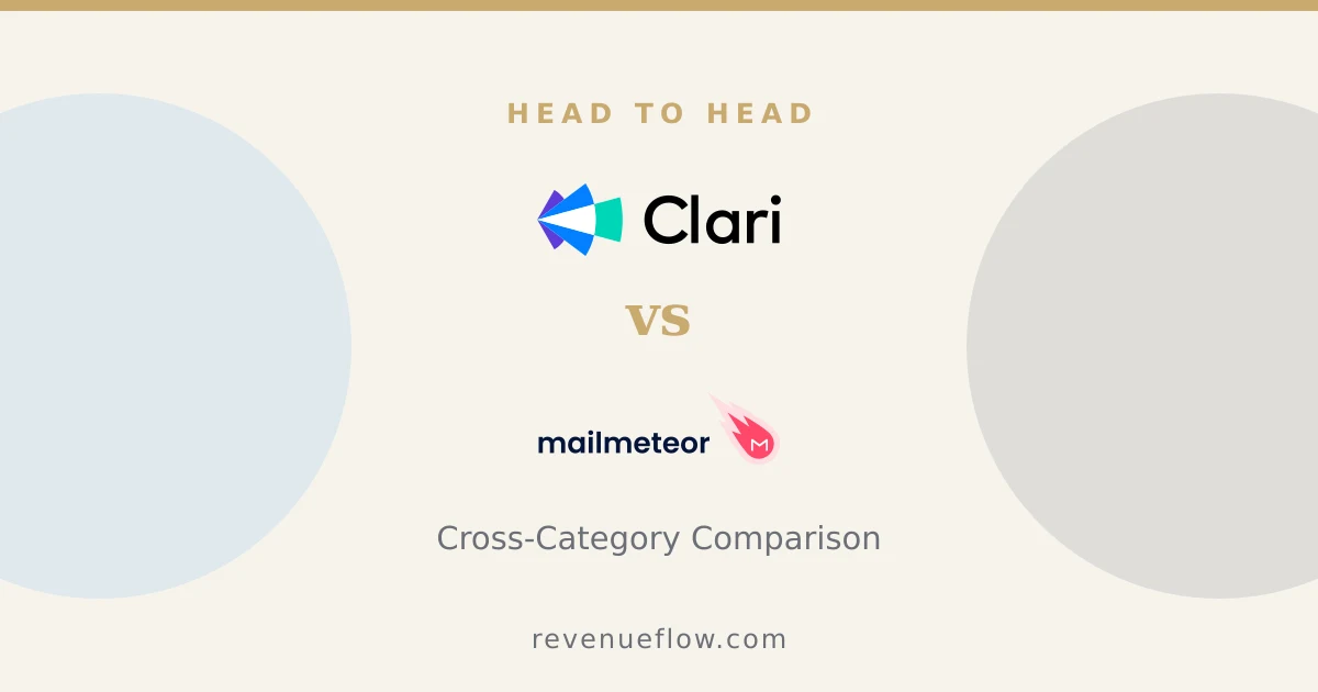 Branded cover: Groove by Clari vs Mailmeteor: Cross-Category Comparison