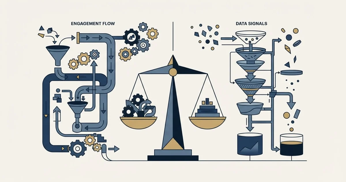 Editorial illustration for Groove by Clari vs Ocean.io