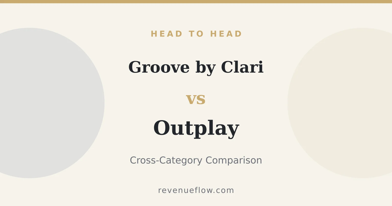 Branded cover: Groove by Clari vs Outplay: Cross-Category Comparison
