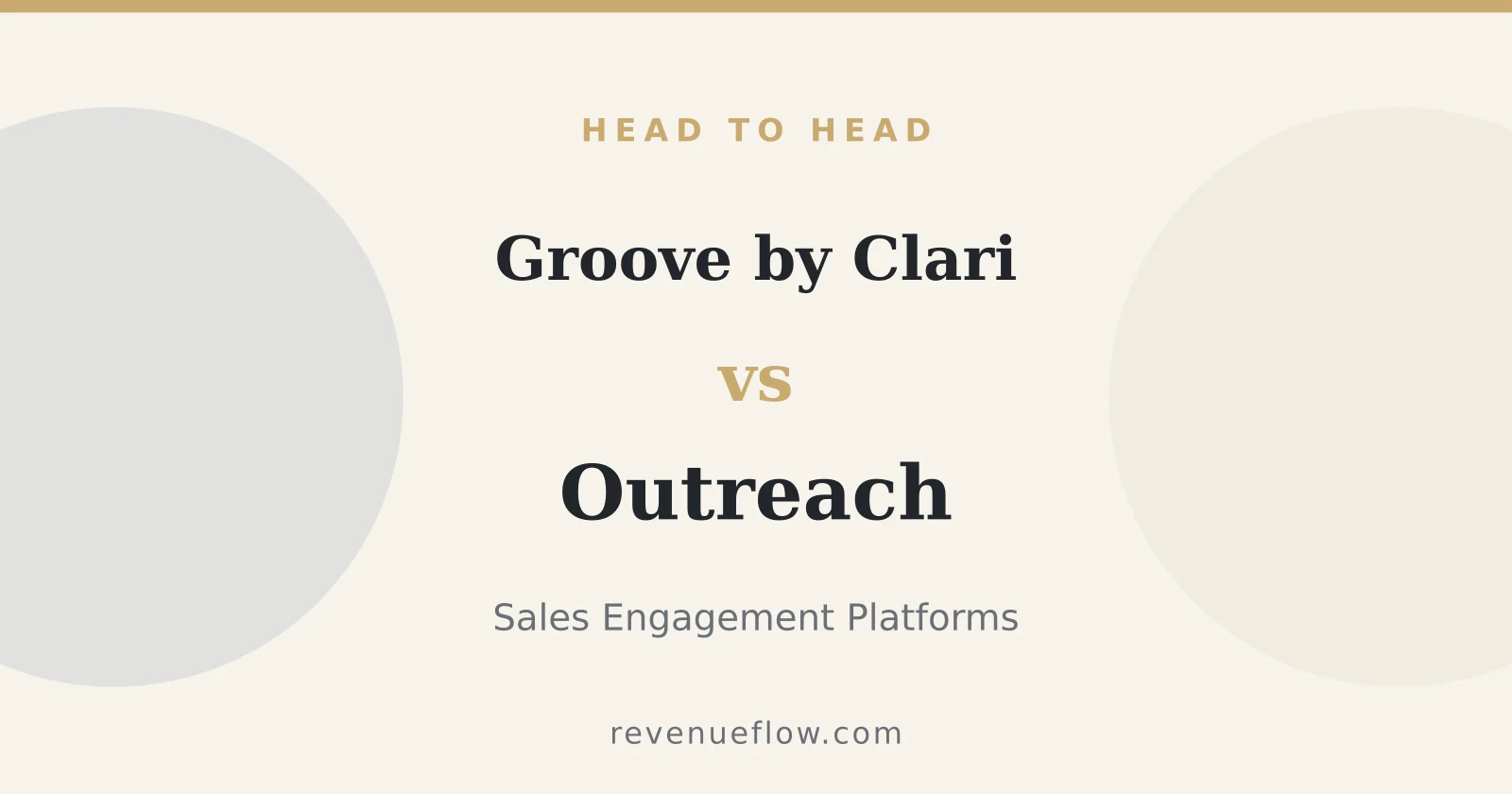 Branded cover: Groove by Clari vs Outreach: Sales Engagement Platform Comparison