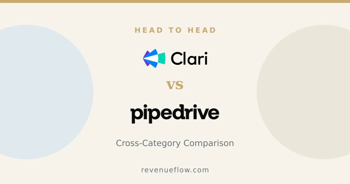 Branded cover: Groove by Clari vs Pipedrive: Cross-Category Comparison