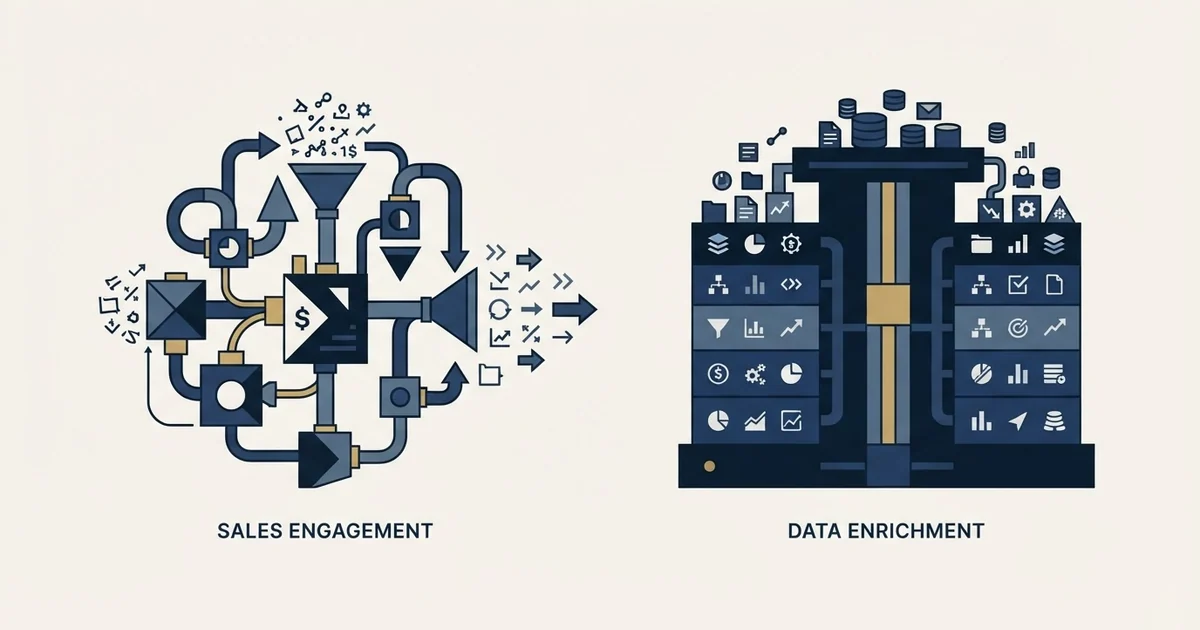 Editorial illustration for Groove by Clari vs PredictLeads