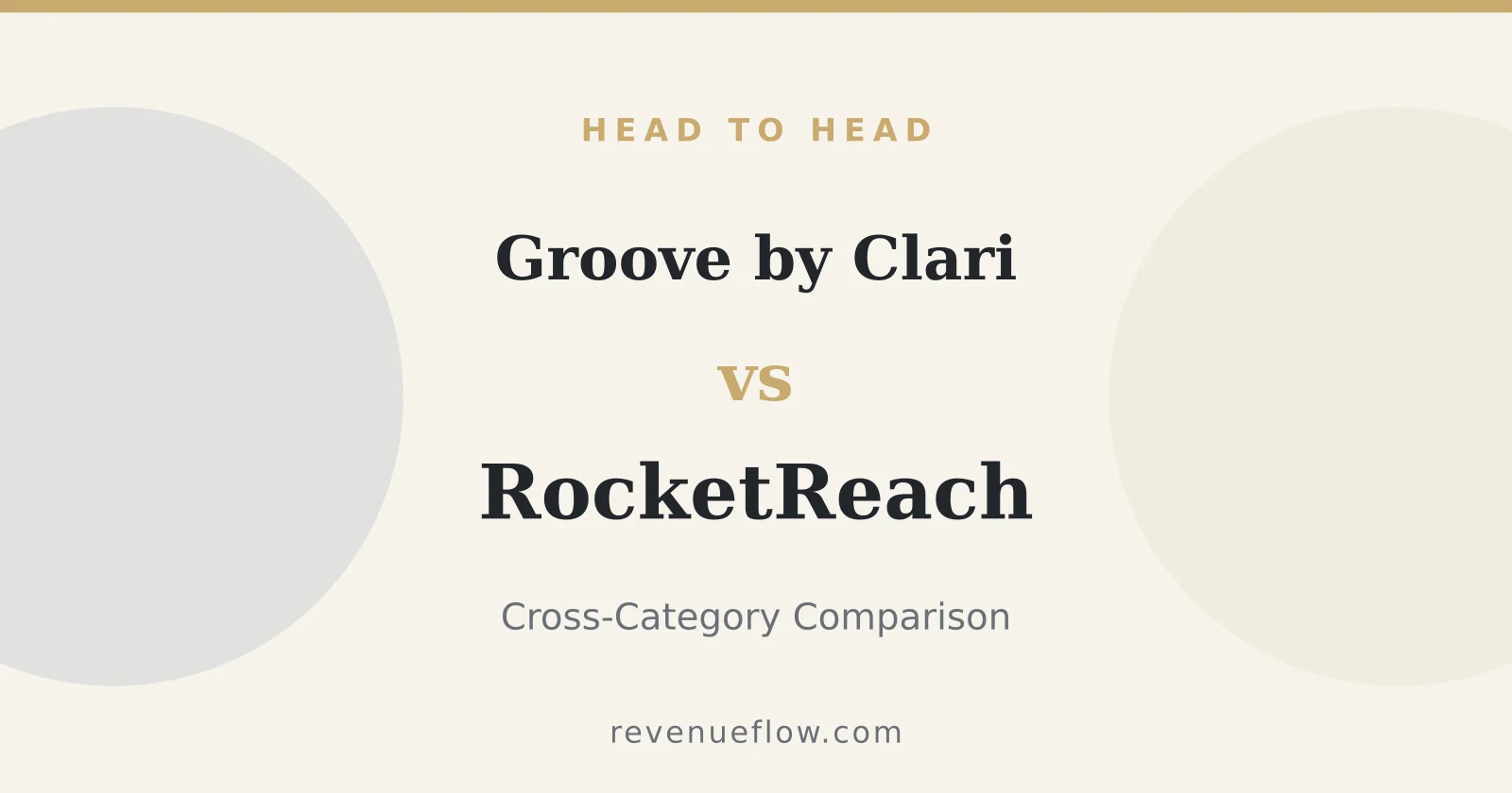 Branded cover: Groove by Clari vs RocketReach: Cross-Category Comparison
