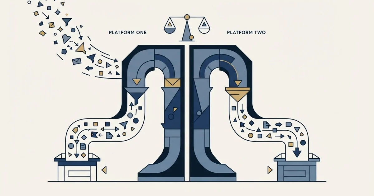 Editorial illustration for Groove by Clari vs SalesBlink