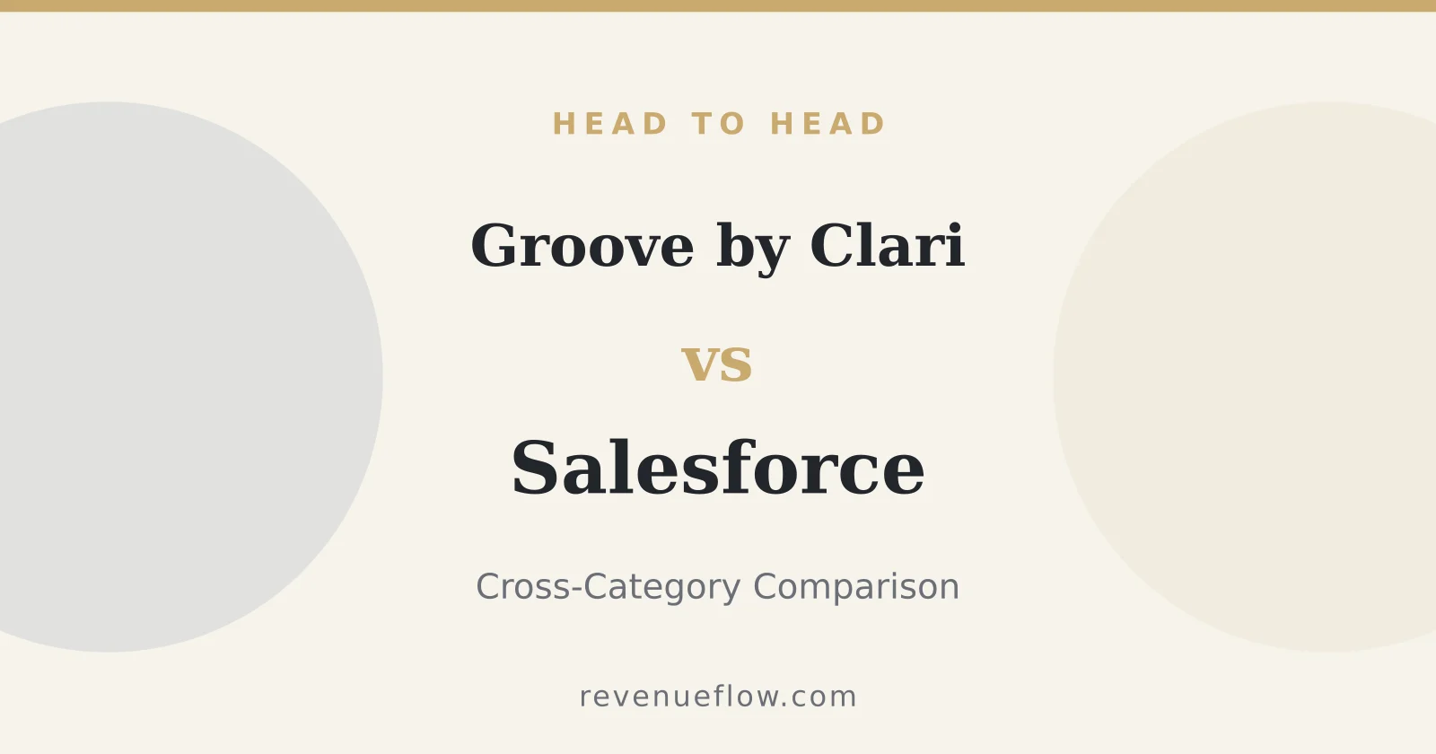 Branded cover: Groove by Clari vs Salesforce: Cross-Category Comparison