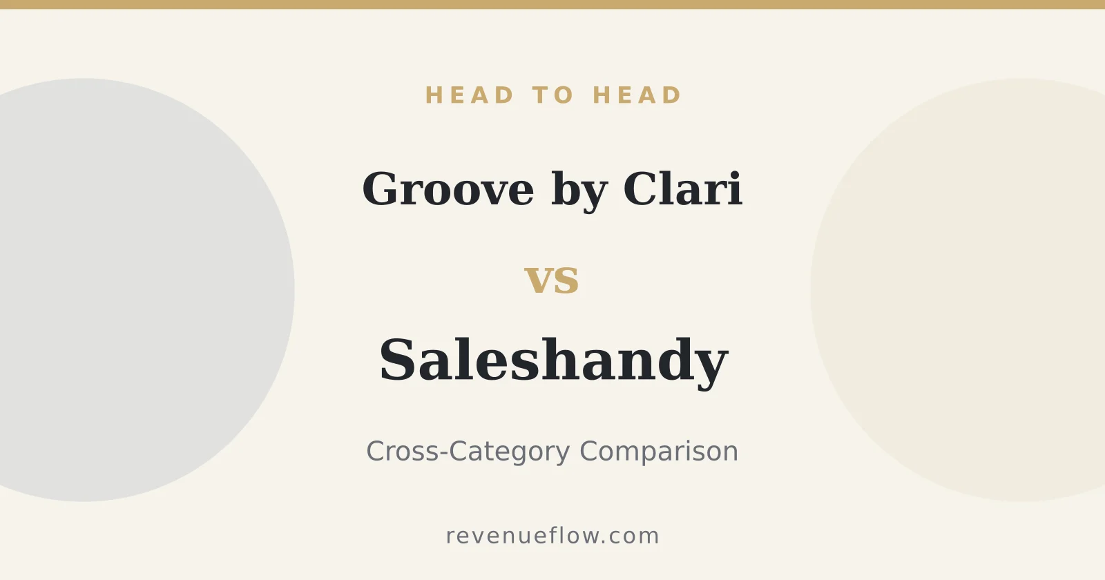Branded cover: Groove by Clari vs Saleshandy: Cross-Category Comparison