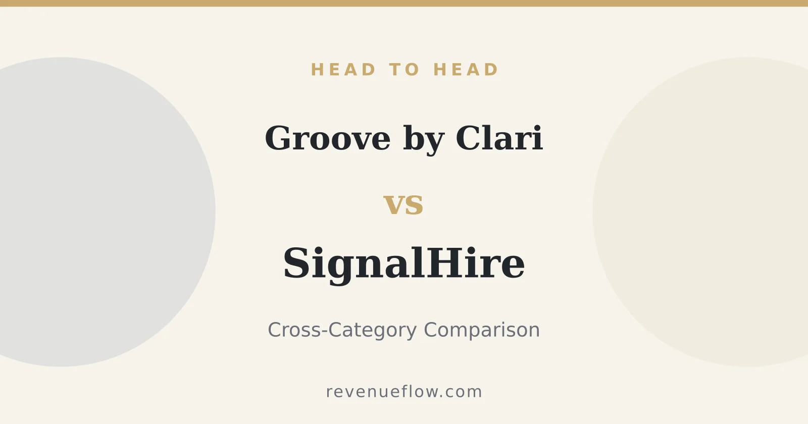 Branded cover: Groove by Clari vs SignalHire: Cross-Category Comparison