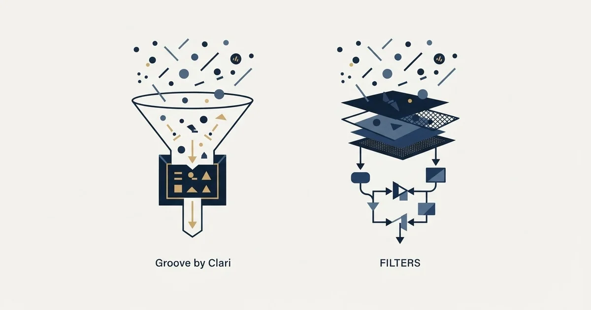 Editorial illustration for Groove by Clari vs Skylead