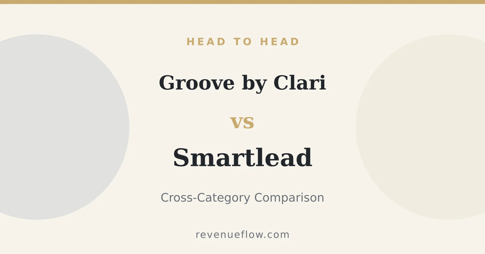 Branded cover: Groove by Clari vs Smartlead: Cross-Category Comparison