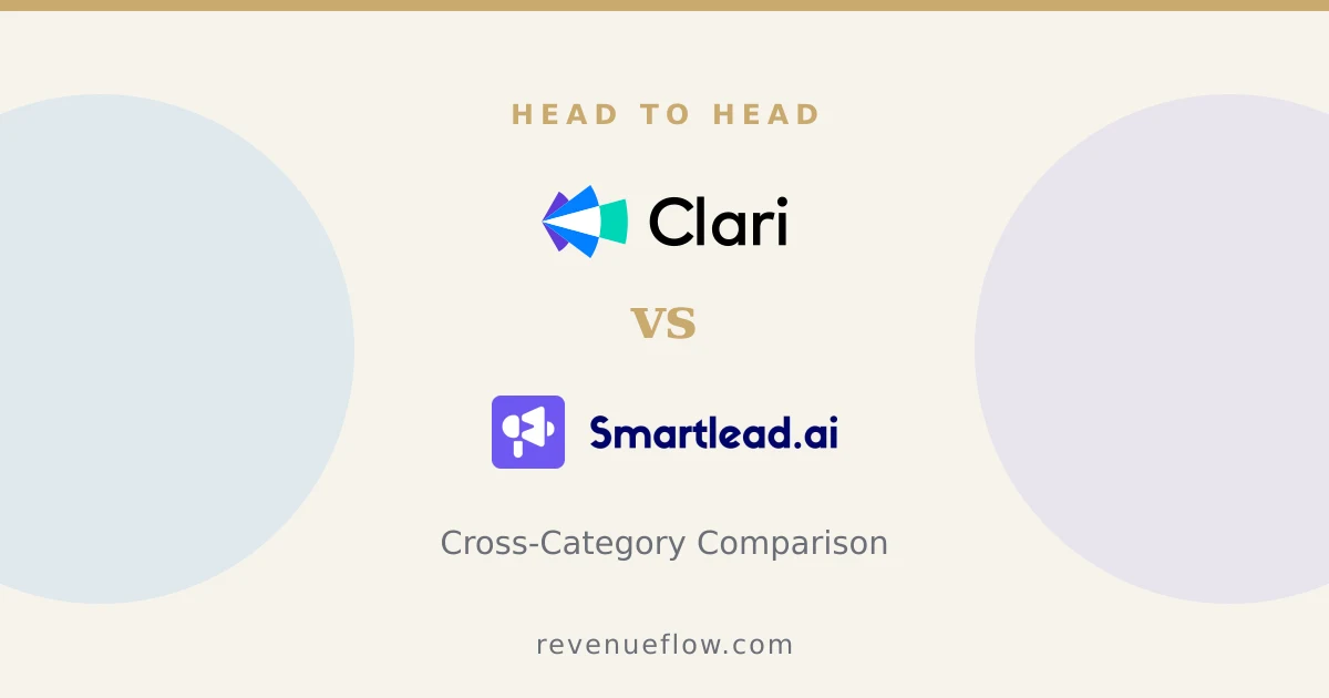 Branded cover: Groove by Clari vs Smartlead: Cross-Category Comparison