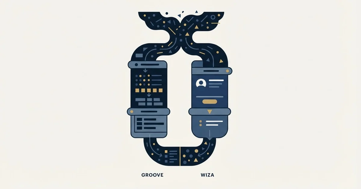 Editorial illustration for Groove by Clari vs Wiza