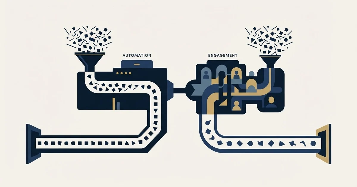 Editorial illustration for Growbots vs Humanlinker