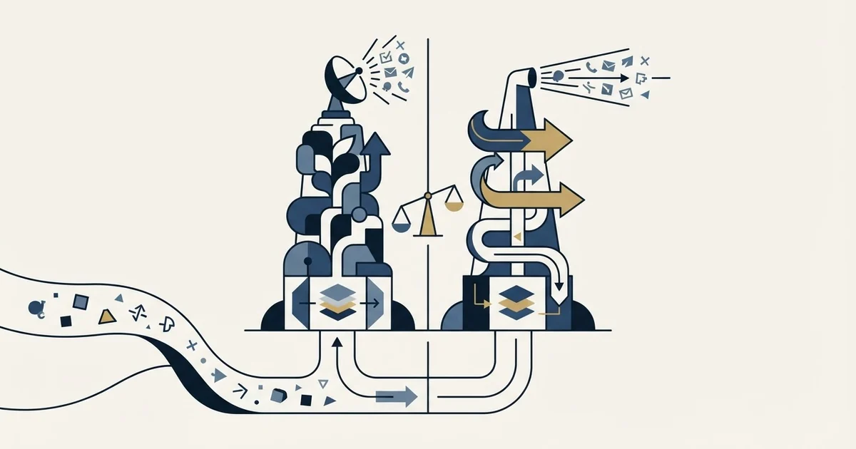 Editorial illustration for Growbots vs Mailarrow