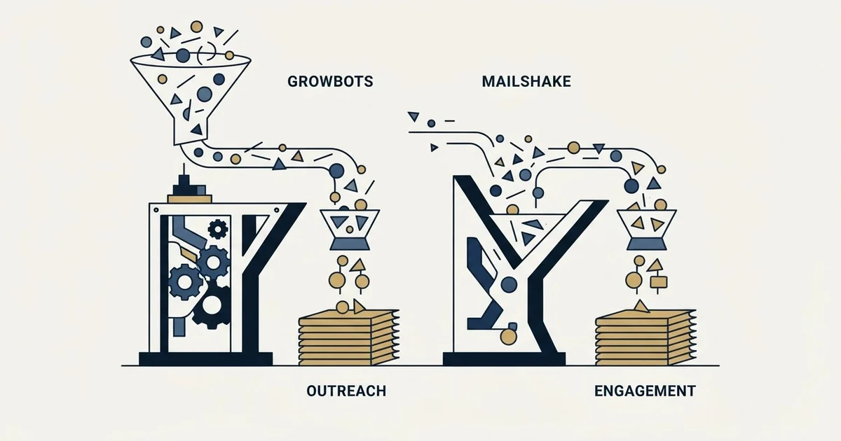 Editorial illustration for Growbots vs Mailshake