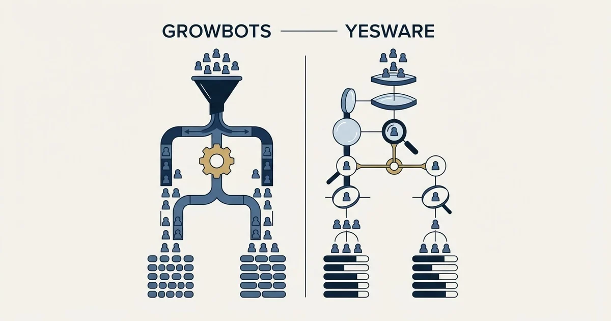 Editorial illustration for Growbots vs Yesware