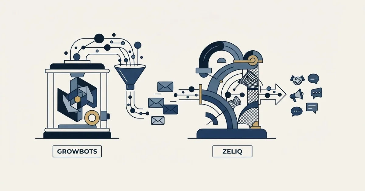 Editorial illustration for Growbots vs Zeliq