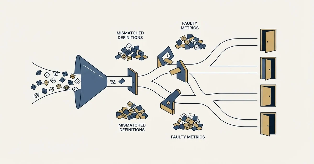 Editorial illustration for GTM Misalignment