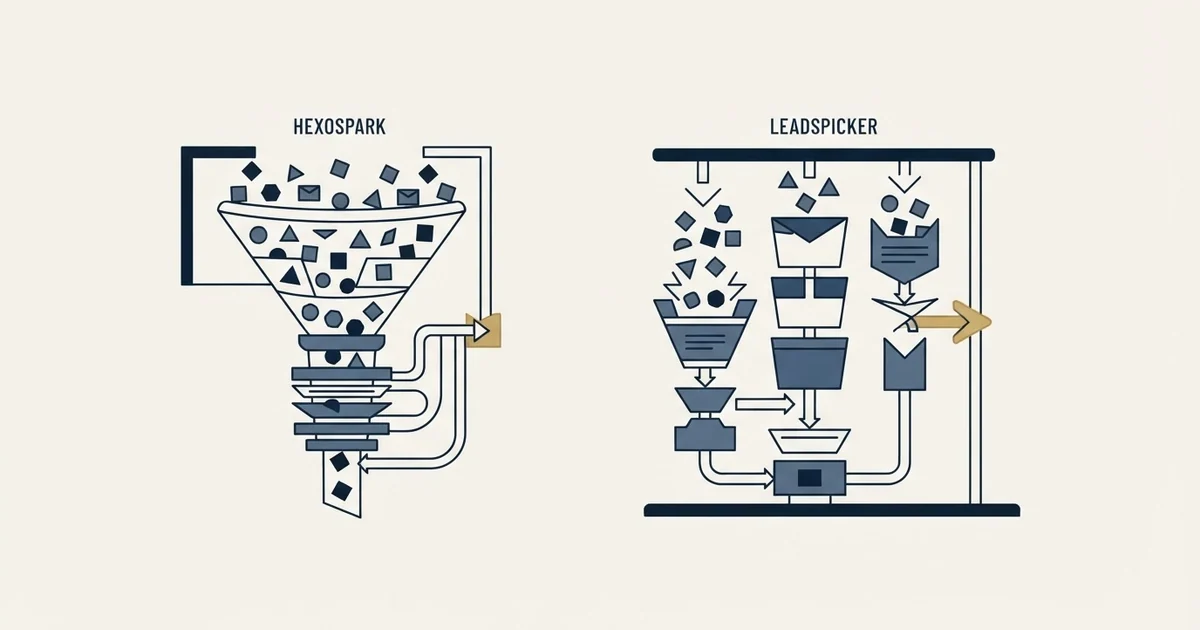 Editorial illustration for Hexospark vs Leadspicker