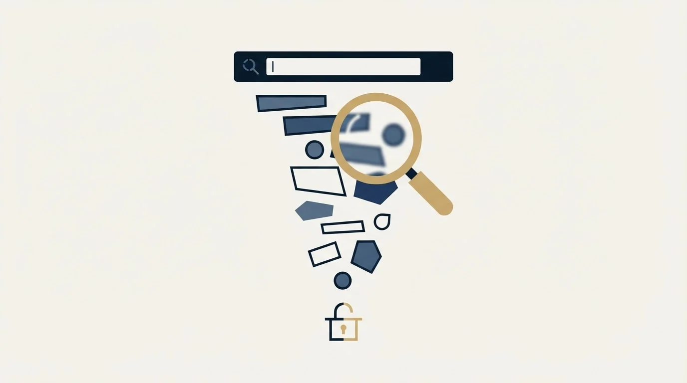 Section illustration: Why the figures in the search results are not checkable