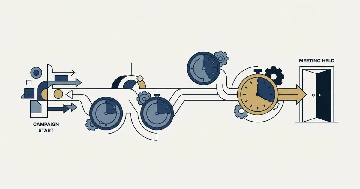 Editorial illustration for How Long Before Outbound Campaigns Generate Meetings