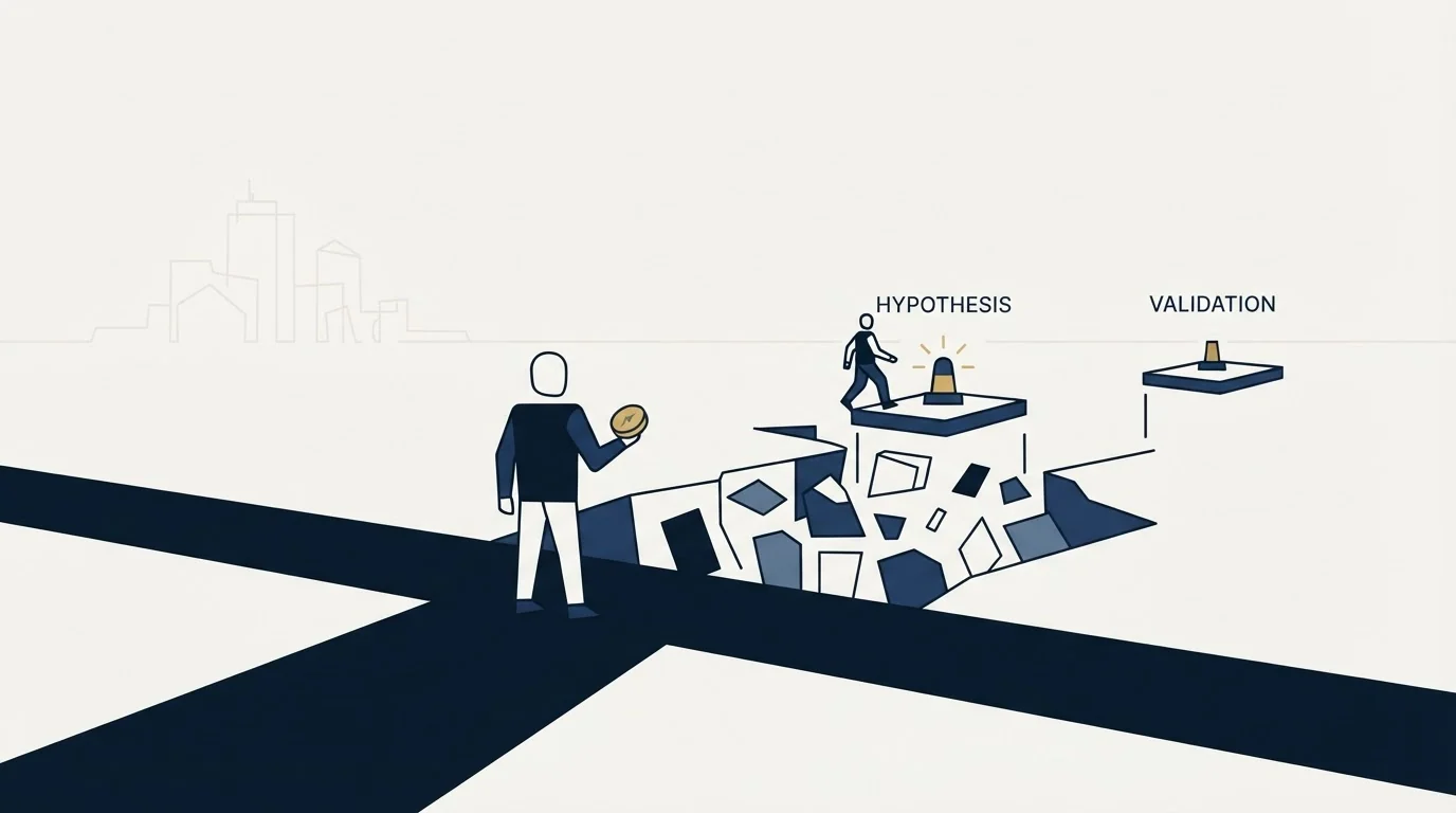Section illustration: The proof problem, and the two honest ways round it