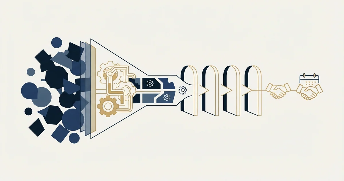 Editorial illustration for How to Book Sales Meetings with AI Companies