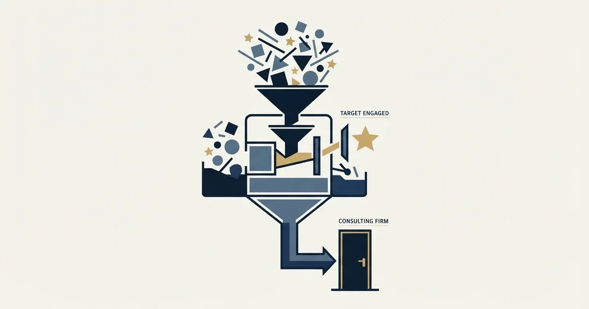 Editorial illustration for How to Book Sales Meetings with Consulting Firms