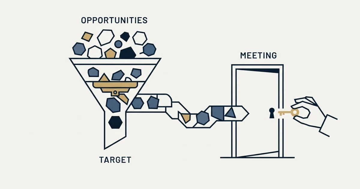 Editorial illustration for How to Book Sales Meetings with Government Contractors