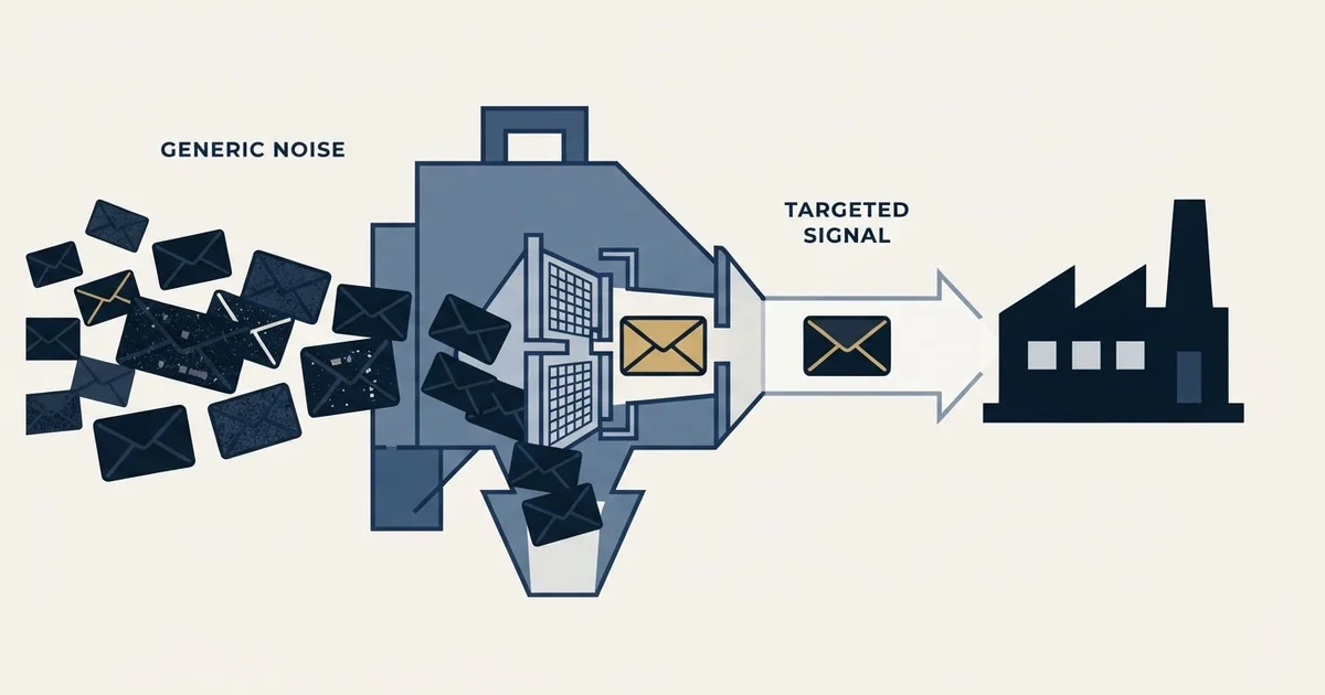 Editorial illustration for How to Cold Email Plant Managers