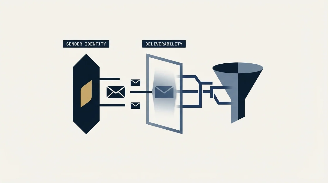 Section illustration: Sender identity, and the deliverability question nobody asks the agent