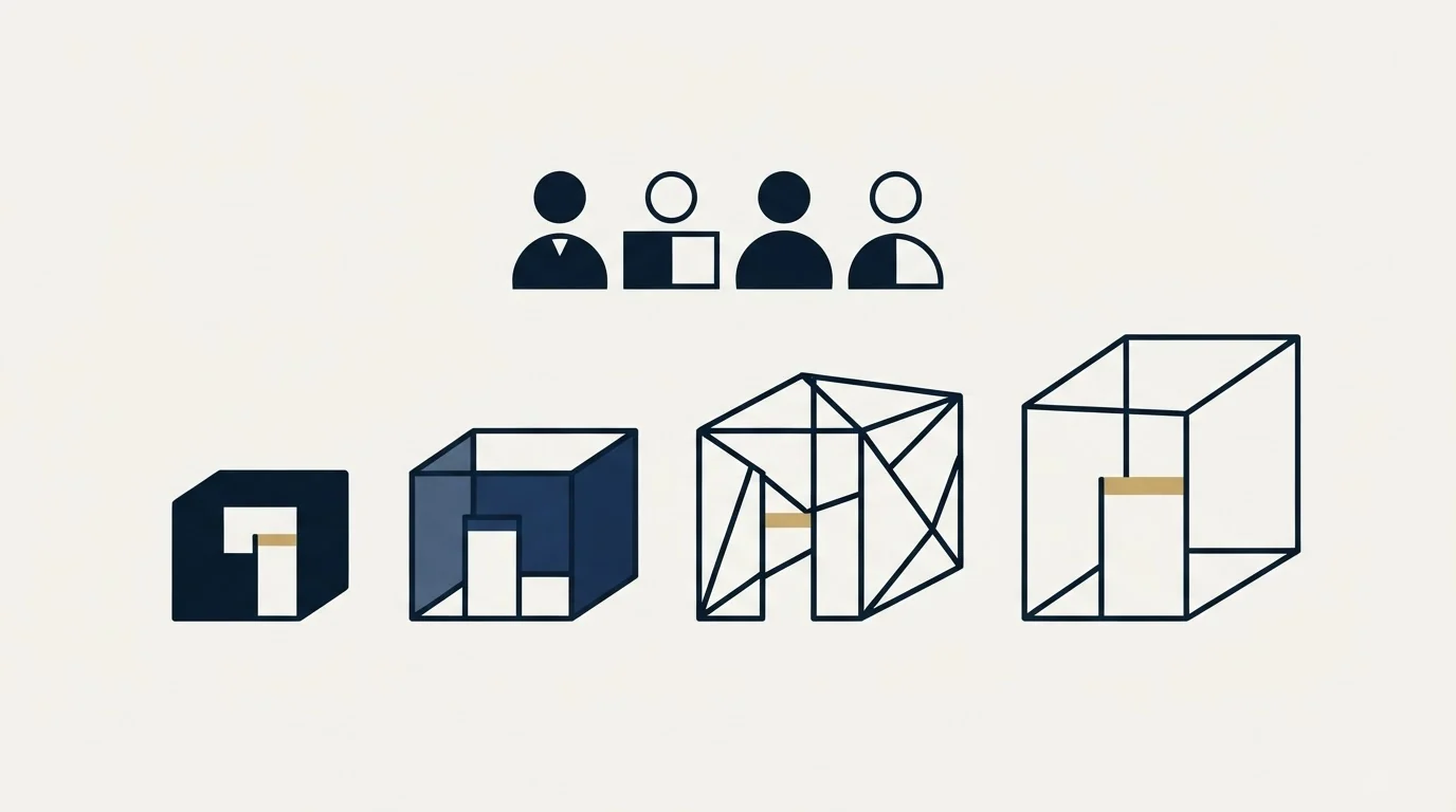 Section illustration: Working the arithmetic for four people