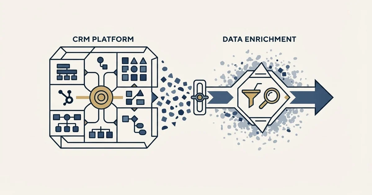 Editorial illustration for HubSpot CRM vs Kaspr