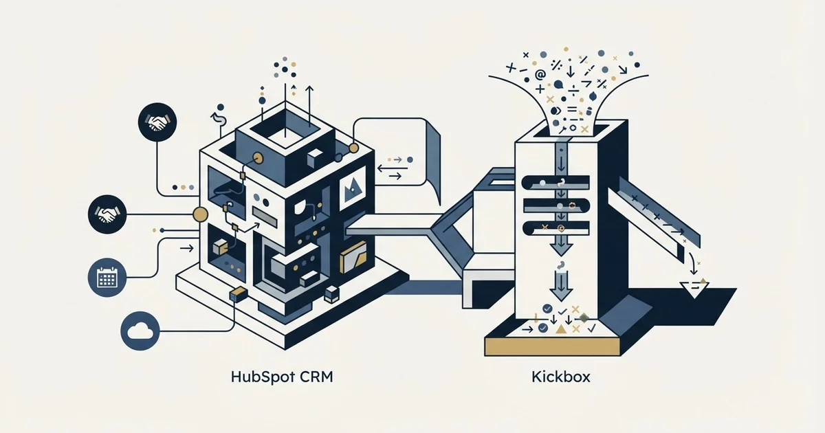 Editorial illustration for HubSpot CRM vs Kickbox