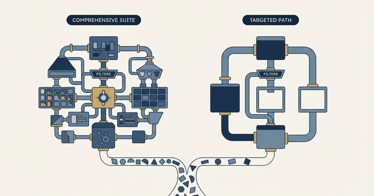 Editorial illustration for HubSpot CRM vs Kylas