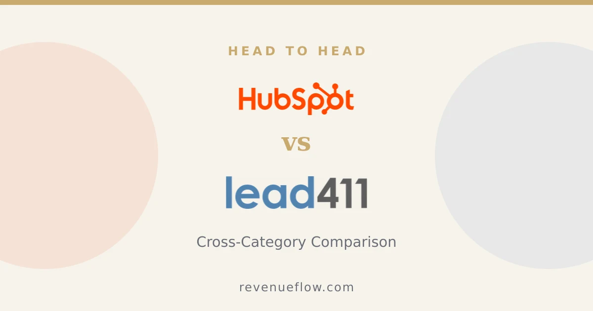 Branded cover: HubSpot CRM vs Lead411: Cross-Category Comparison