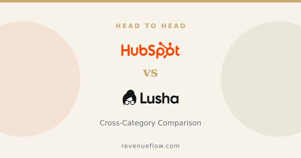 Branded cover: HubSpot CRM vs Lusha: Cross-Category Comparison