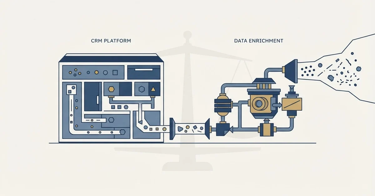 Editorial illustration for HubSpot CRM vs Ocean.io