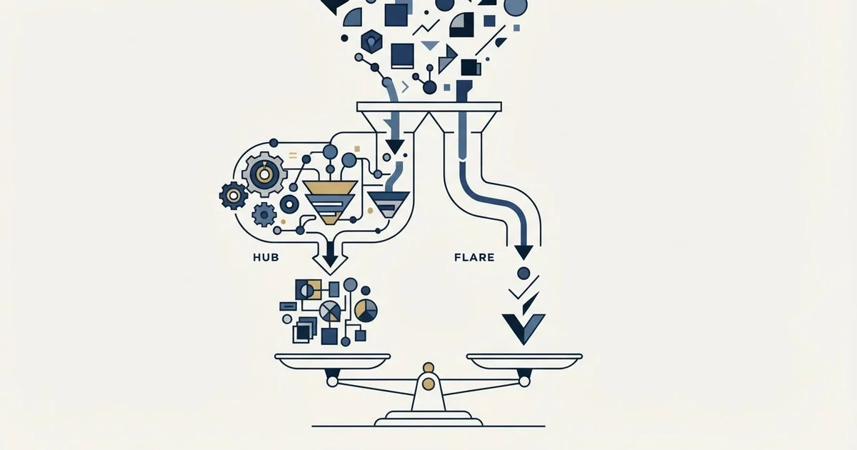 Editorial illustration for HubSpot CRM vs Salesflare