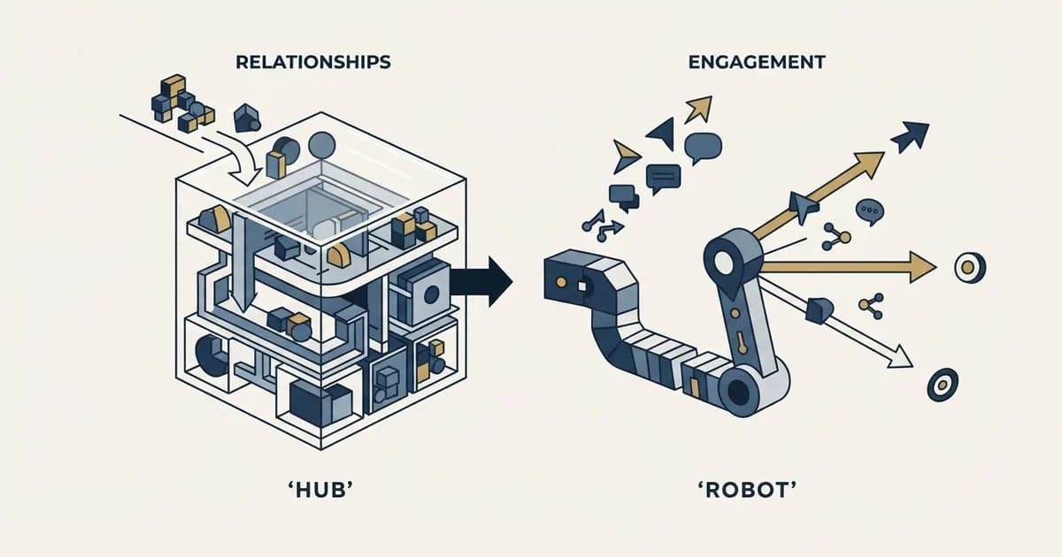Editorial illustration for HubSpot CRM vs SalesRobot