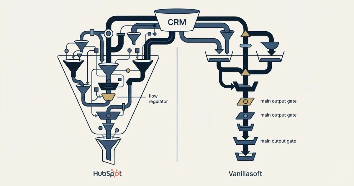 Editorial illustration for HubSpot CRM vs Vanillasoft