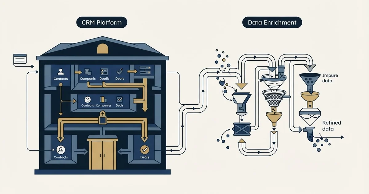 Editorial illustration for HubSpot CRM vs Verifalia