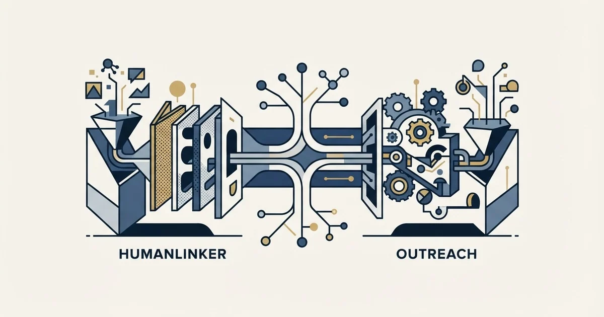 Editorial illustration for Humanlinker vs Outreach