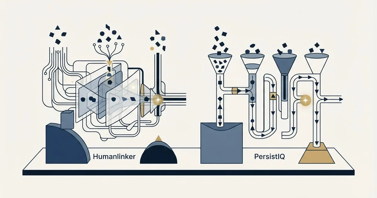 Editorial illustration for Humanlinker vs PersistIQ