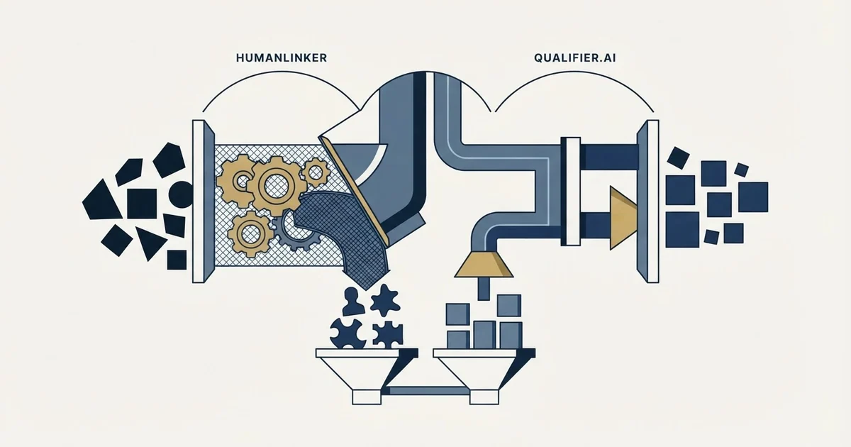 Editorial illustration for Humanlinker vs Qualifier.ai