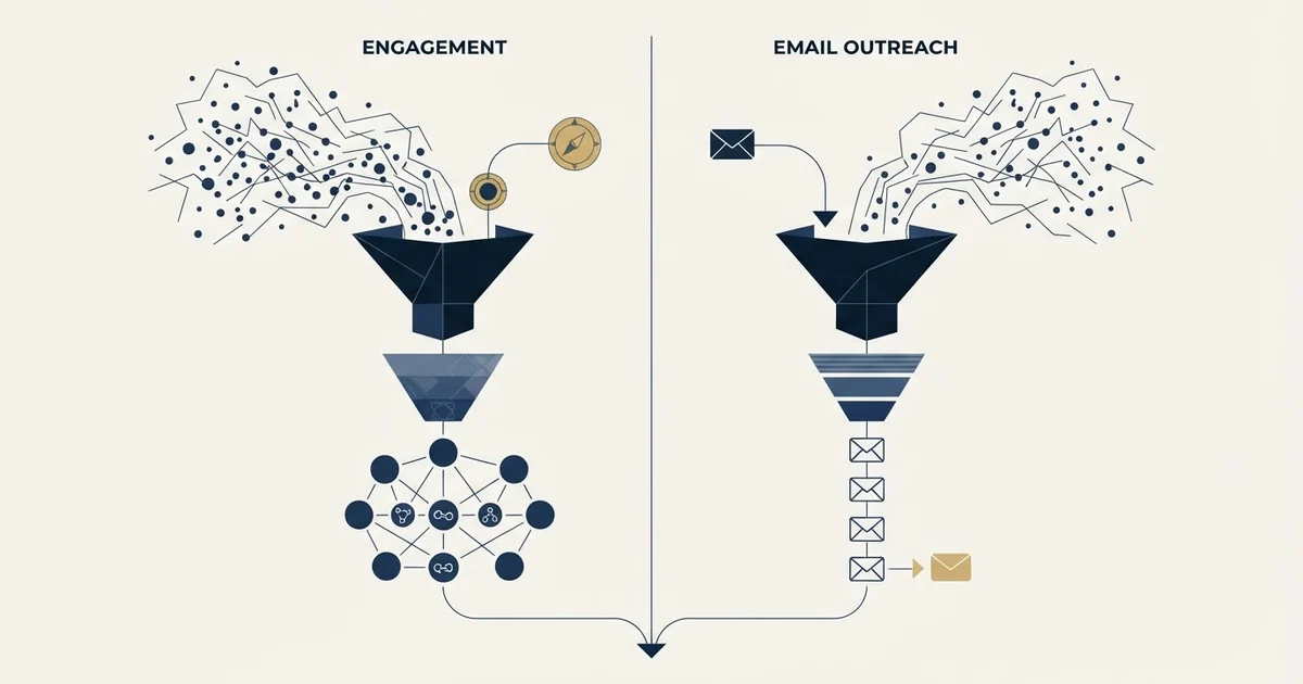 Editorial illustration for Humanlinker vs Saleshandy