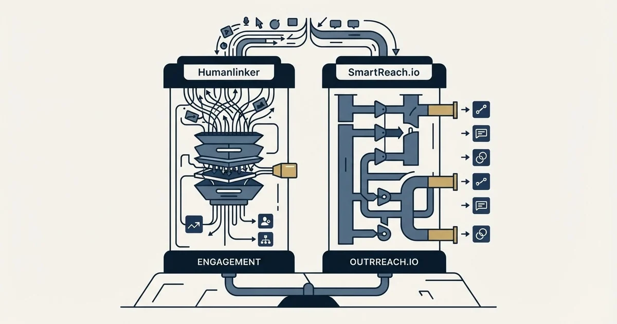 Editorial illustration for Humanlinker vs SmartReach.io