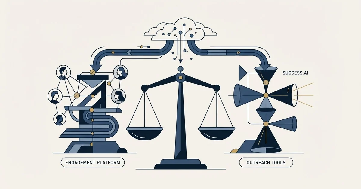 Editorial illustration for Humanlinker vs Success.ai