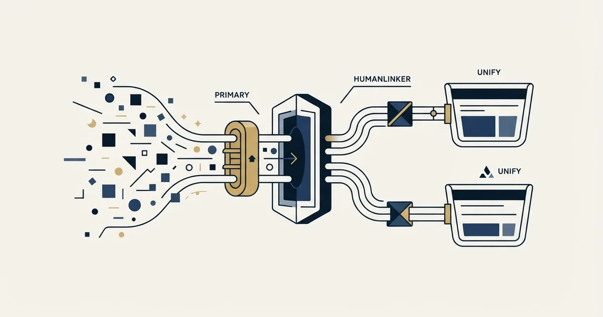 Editorial illustration for Humanlinker vs Unify