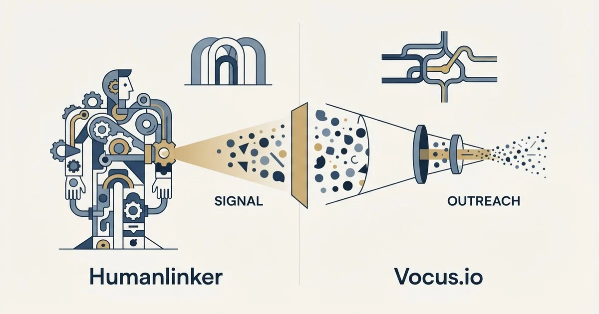 Editorial illustration for Humanlinker vs Vocus.io