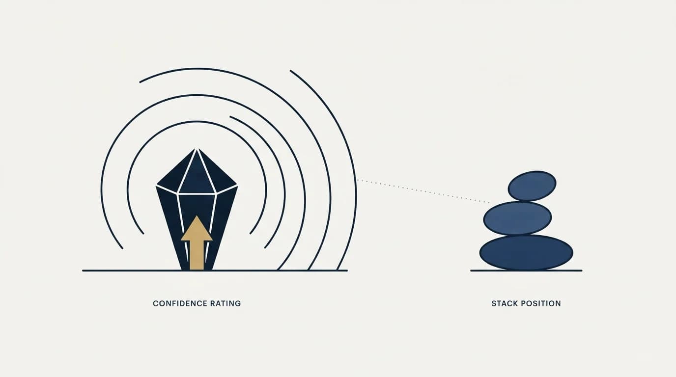 Section illustration: The confidence score, and how to read one
